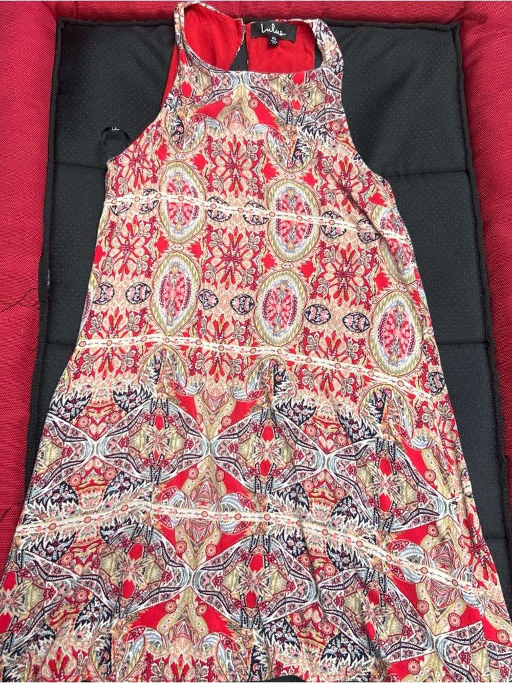 Lulu's Red Paisley Print Dress ES